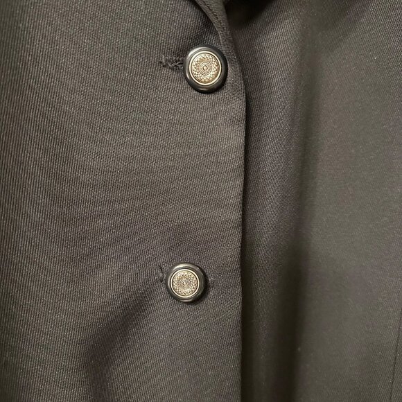 Fashion Bug | VTG Black Button Up Blazer Top Lightweight 22/24 Dressy Business - Picture 5 of 6
